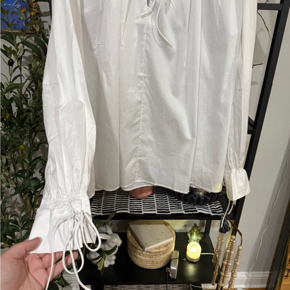 plus size Harshman Audrey Popover Blouse 100% cotton 3x blouse - Picture 9 of 16